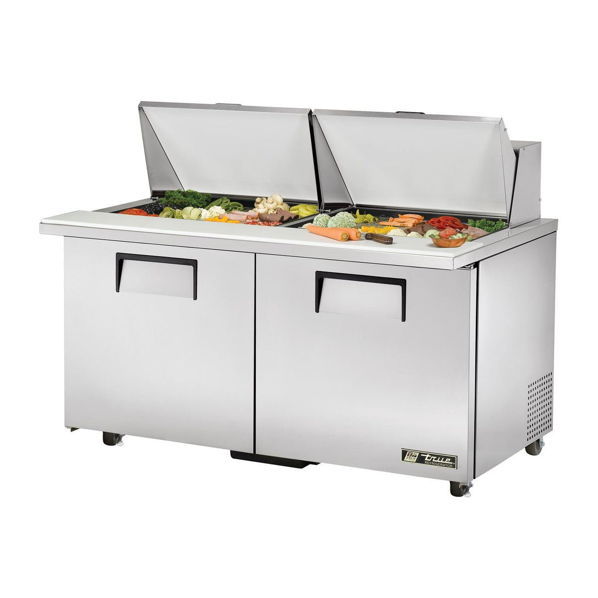 TSSU-60-24M-B-ST-ADA Mega-Top Sandwich Prep Table - 24 Sixth-Size Pans by TRUE – 15.5 cubic_feet, Stainless-Steel