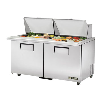 TSSU-60-24M-B-ST-ADA Mega-Top Sandwich Prep Table - 24 Sixth-Size Pans by TRUE – 15.5 cubic_feet, Stainless-Steel