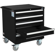 Mobile Modular Drawer Cabinet by Global Industrial – Alloy Steel, Black, Model 298447BK