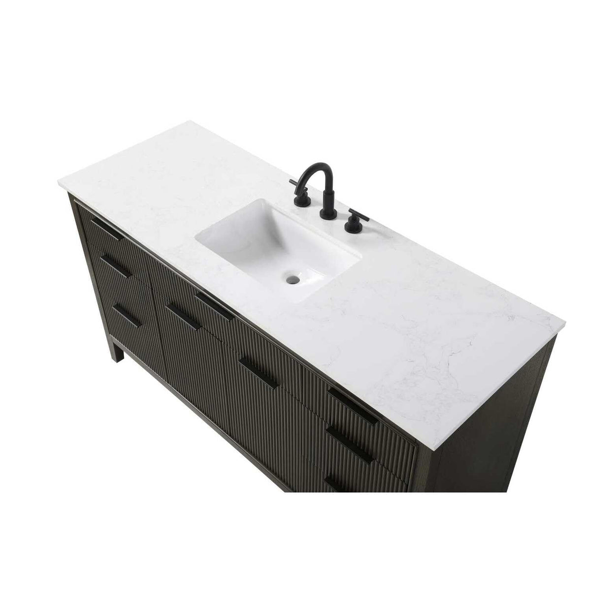60" Single Bathroom Vanity in Chocolate Oak by Elegant Kitchen and Bath – unspecified, Aluminum, Chocolate, Model VF29860CO
