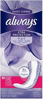 Always discreet Liners for Bladder Leaks Extra Protection 30 ea (Pack of 4)