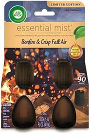 Air Wick Essential Mist – Twin Refill Bonfire & Crisp Fall Air, 2 Refills