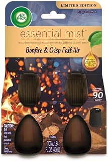 Air Wick Essential Mist – Twin Refill Bonfire & Crisp Fall Air, 2 Refills
