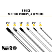 Screwdriver Set with Magnetizer/Demagnetizer for Magnetic Tips by KLEIN TOOLS – One Size, Blend, Black, Model 85148