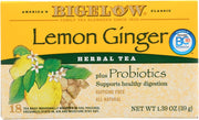 Lemon Ginger 18 Bags (Pack of 12) by Bigelow Tea – 18 Count (Pack of 12), Pack of 12, Model 01409036