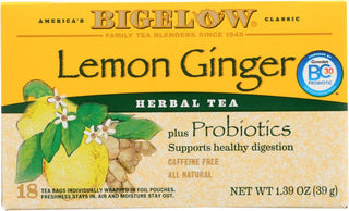 Lemon Ginger 18 Bags (Pack of 12) by Bigelow Tea – 18 Count (Pack of 12), Pack of 12, Model 01409036