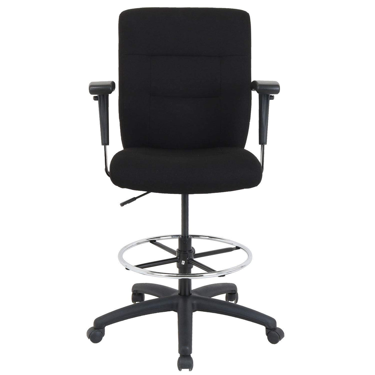 Global Industrial Drafting Stool by Sim Imports – Black, Model GF-81134H