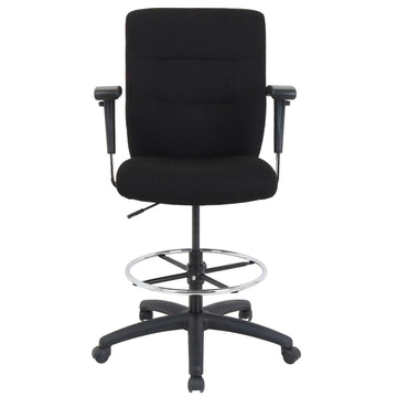 Global Industrial Drafting Stool by Sim Imports – Black, Model GF-81134H