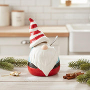 Nordic Gnome Sugar Pot (Red Stripe) by 10 Strawberry Street – Small, 8.0 fluid_ounces, Dolomite, Red Stripes, Model GNOME-SB