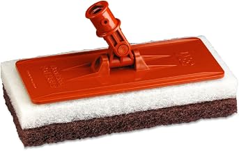 3M Doodlebug Floor Pad Holder, 9" x 3.75", Orange – Durable Plastic Holder for Cleaning Pads, Compatible with Standard Threaded Handles