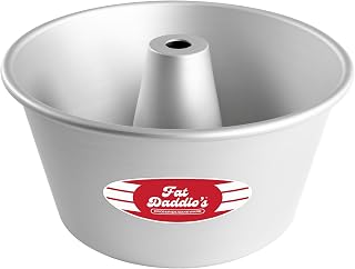 Fat Daddio's PAF-8375 Anodized Aluminum Angel Food Cake Pan, 8 Inch