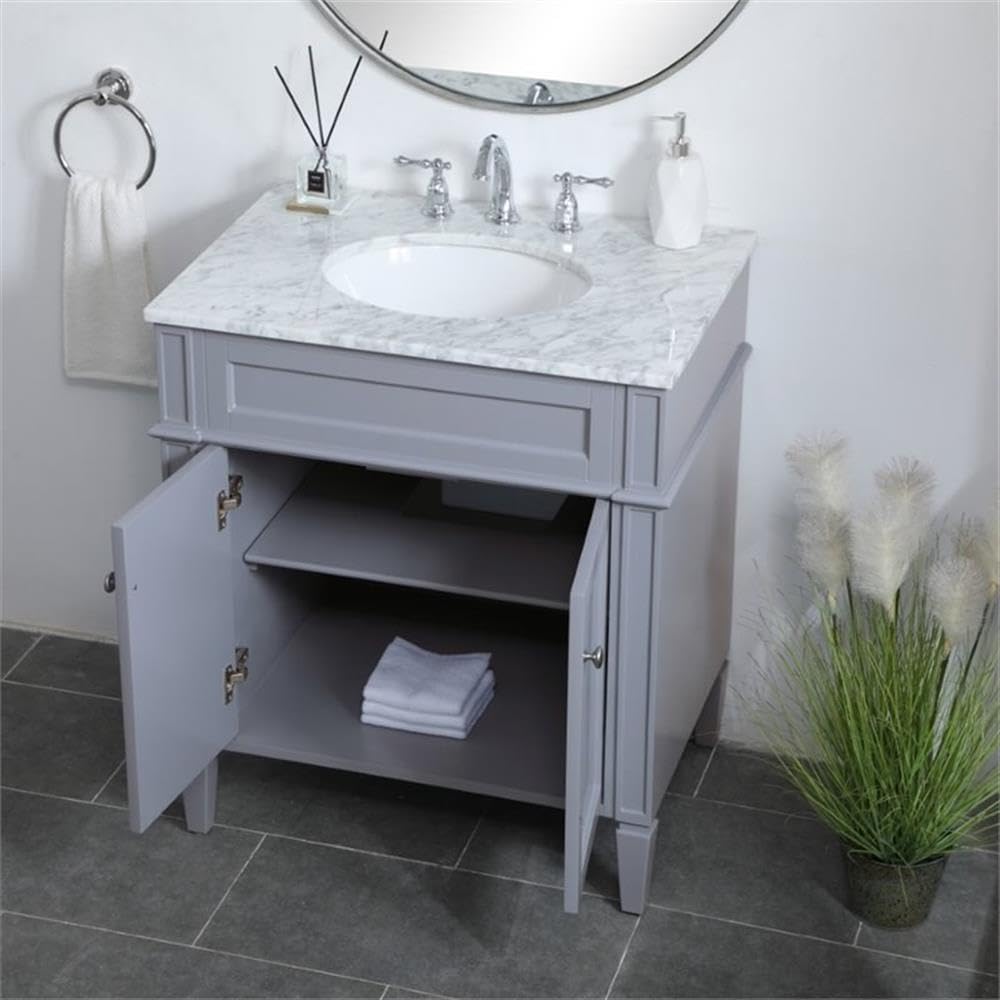 Elegant Decor 30" - Single / Grey / Contemporary Wheel Care
