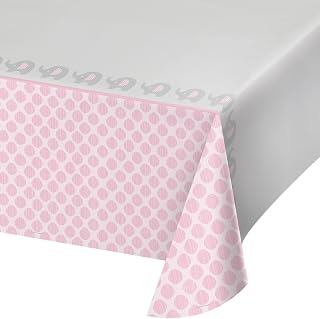 Creative Converting 316946 All Over Print Plastic Tablecover, 54 x 102", Little Peanut, Girl, Multi Color