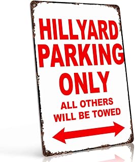Hillyard Parking Only Warning Vintage Metal Signs 8x12 Inch