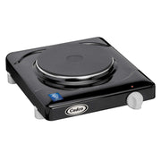 11.5" Portable Electric Hot Plate with 1 Burner and Infinite Controls by Cadco – Stainless Steel, Black, Model KR-1