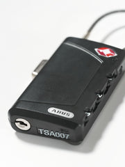 /30 TSA Cable Combination Lock for Hard Cases by ABUS – 30 mm, Stainless Steel, Black, Model 148TSA