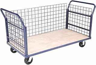 Global Industrial Euro Style Truck - 3 Wire Sides & Wood Deck, 60 x 30, 2000 Lb. Capacity