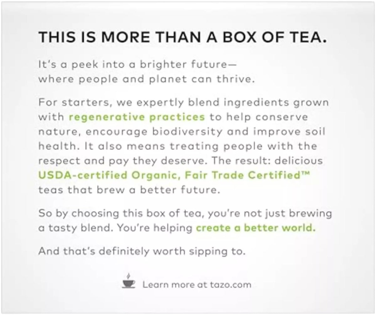 TAZO 36 Count / Green / 1 Herbal