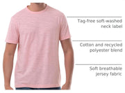 Men's Short Sleeve Slub Tee – Jersey, Coral Blush, Model WRT21950