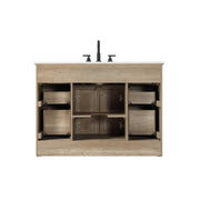 48" Single Bathroom Vanity in Natural Oak by Elegant Kitchen and Bath – unspecified, Aluminum, Oak, Model VF85048NT