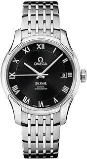 Omega De Ville Co-Axial Chronometer Black Dial Stainless Steel Mens Watch 43110412101001