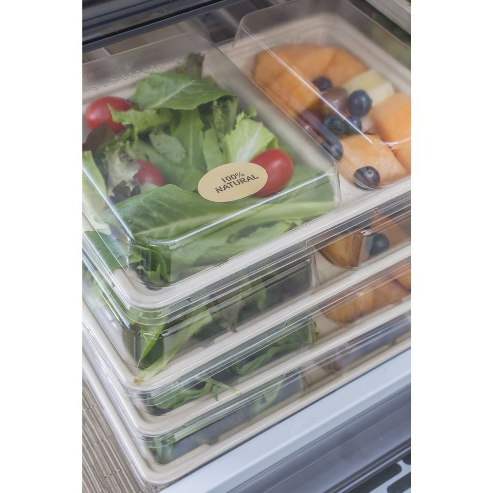 Natural Oval Food Label Black Imprint"100% Natural" - 1 1/2"L x 1"H by HUBERT – Paper, Natural, Pack of 500, Model 11487