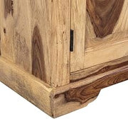 Starlight Canyon Home Solid Sheesham Wood Nightstand with Open Shelf, Rustic Bohemian Bedside Night Table for Bedroom or Guest Room