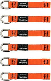 Ergodyne Squids 3700 Web Tool Tail Attachments, 6-Pack, 2 Pounds, Medium Length|4.5,Orange