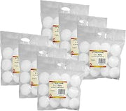 Hygloss HYG51115-6 Styrofoam, 1.5-Inch Balls, White, Grade PK+, 12/Pack, 6 Packs/Bundle
