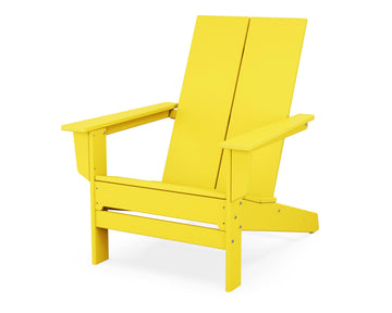 Contemporary Modern Oversized Adirondack Chair in Lemon by Polywood – Plastic, Lemon, Model AD7022LE