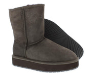 Stinger Lo Flatform W11162-CHOC (9 B(M) US Women) by EMU – 9, synthetic, Brown, Model W11162CHOC