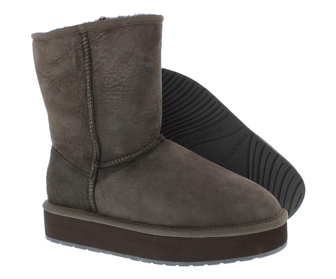Stinger Lo Flatform W11162-CHOC (8 B(M) US Women) by EMU – 8, synthetic, Brown, Model W11162CHOC