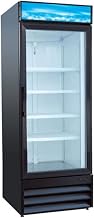 Adcraft USRFS-1D/B U-Star 1 Glass Door, 23-Cubic Feet Refrigerator Merchandiser, Stainless Steel, 115v