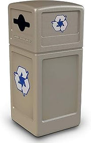 Commercial Zone Recycle42 Mixed Recycling Dome Lid - Beige