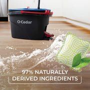 RinseClean Microfiber Spin Mop & Bucket Floor Cleaning System with Citrus Pac (Variety Pack) by O-Cedar – RC W/Citrus PACS, Microfiber, Blue