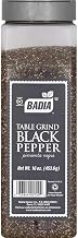 Badia Table Grind Rollermill Black Pepper, 16 Ounce Bottle -- 6 per case.