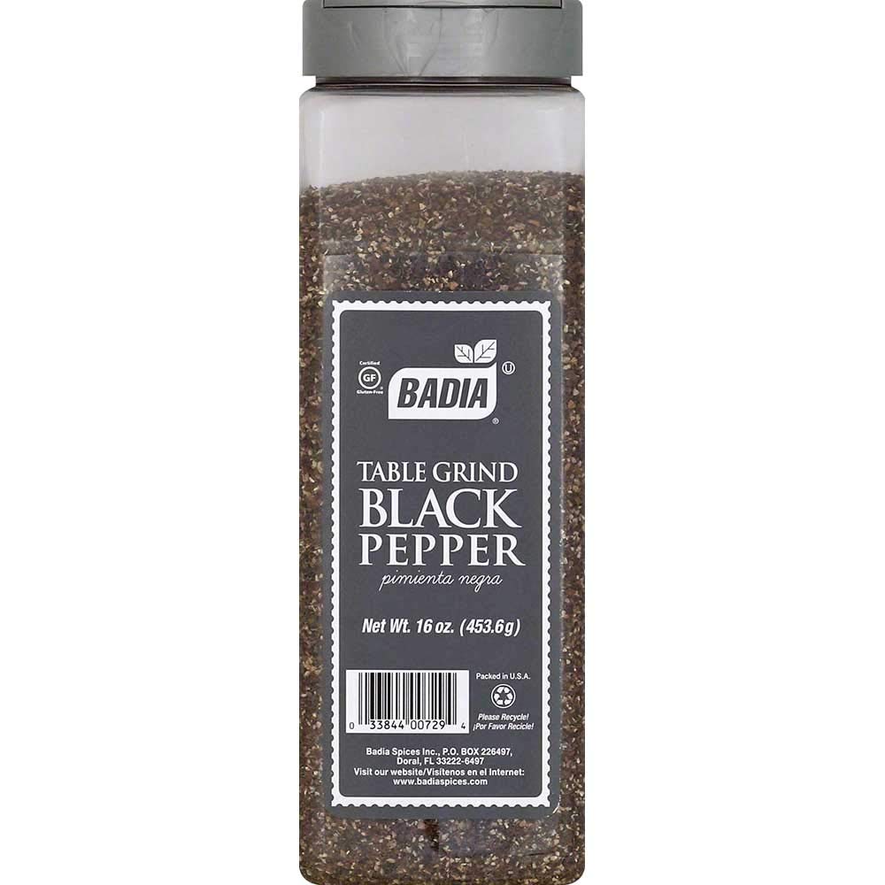 Table Grind Rollermill Black Pepper by Badia – 16 Ounces