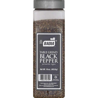 Table Grind Rollermill Black Pepper by Badia – 16 Ounces
