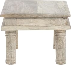 HUBERT Display Riser Square Mango Wood Table Riser - 8 2/3"L x 8 2/3"W x 7"H