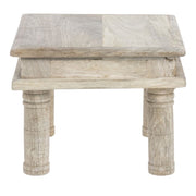 Display Riser Square Mango Wood Table Riser - 8 2/3"L x 8 2/3"W x 7"H by HUBERT – 8.66 inches x 8.66 inches x 7 inches, Wood, Natural, Model 2222