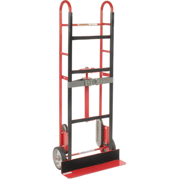 2-Wheel Professional Appliance Hand Truck by Global Industrial – 24"L x 17"W x 59"H, Steel, Red, Model 168067