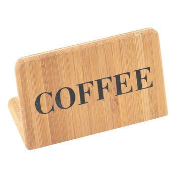 Bamboo Decaf Beverage Sign by CAL-MIL – 3"wx1"dx2"h, Bamboo, Model 606-2