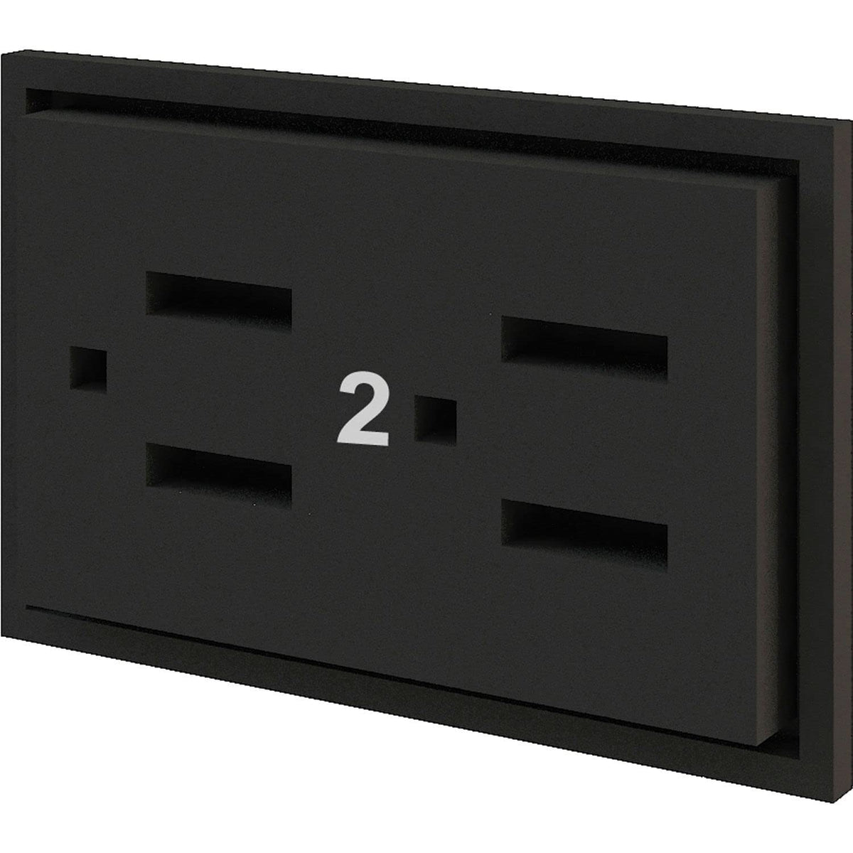 Interion Modular Partition Circuit 2 Receptacle by Global Industrial – Copper, Model GF-TEOR2000US