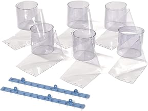 Global Industrial 5'W x 8'H Transparent Pedestrian Strip Door Curtain Kit