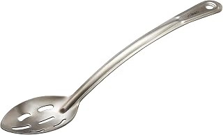 Winco 13" Stainless Steel Basting Spoon, Curved Handle, Heavy Duty | Curved handle for precise control, Heavy-duty, Great for Cooking, Buffet Service, Food Preparation and Serving