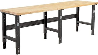 Global Industrial Adjustable Height Workbench C-Channel Leg, 96" W x 30" D
