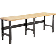 Adjustable Height Workbench C-Channel Leg by Global Industrial – 30"L x 96"W, Steel, Black, Model 319083