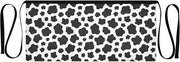 Black Cow Print 3-Pocket Server Apron Professional Waist Apron for Waitress, Bartender & Restaurants, Water-Resistant Half Apron for Men Women