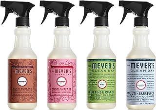 Mrs. MEYER'S CLEAN DAY Multi-Surface Cleaner 4 Pack Variety Pack, Iowa Pine, Peppermint, Snow Drop, Gingerbread, 16 Fl Oz Each, 1 CT