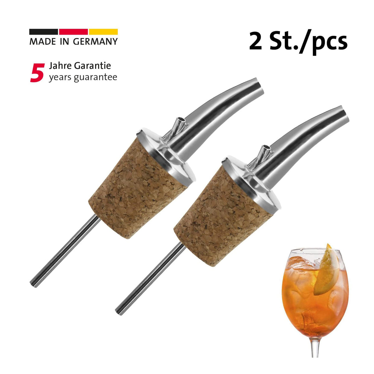 2 Piece Pourers Gastro by Westmark – A, 1 liters, Brass, Silver, Pack of 2
